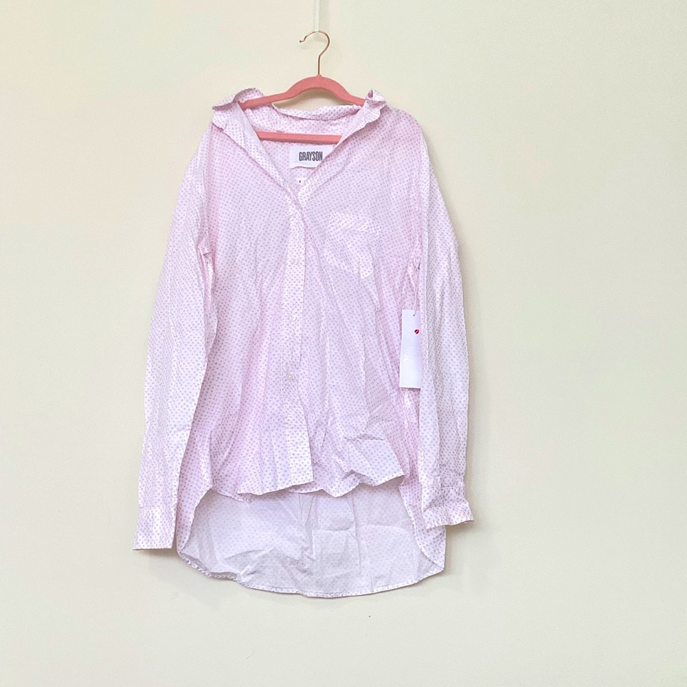 (BNWT) Greyson button down with hearts size woman’s 3